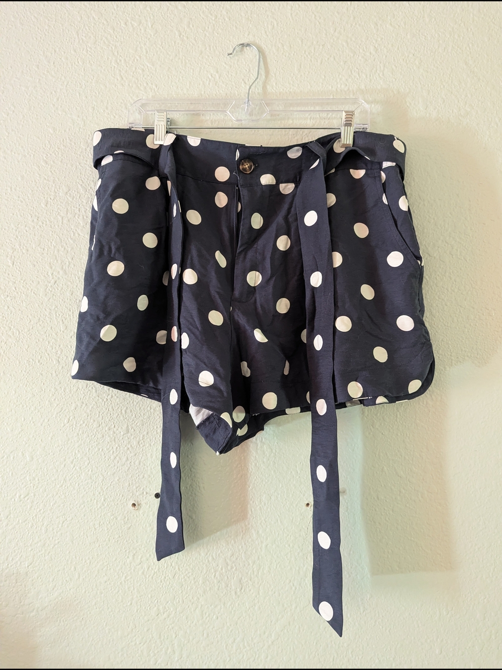 LC Lauren Conrad Navy Polka Dot Shorts